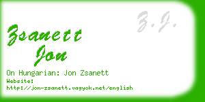 zsanett jon business card